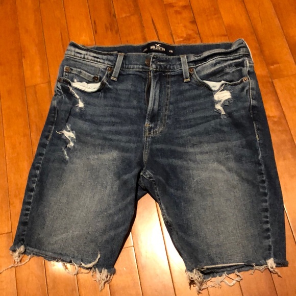 hollister jean shorts mens
